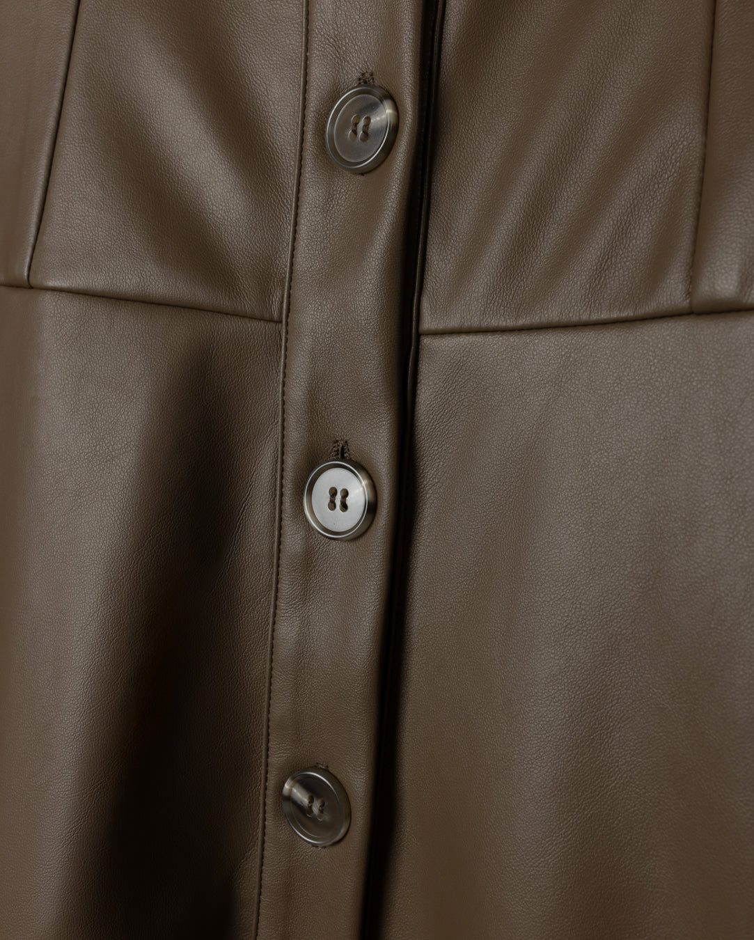 Cinca Leather Yolk Panel Skirt