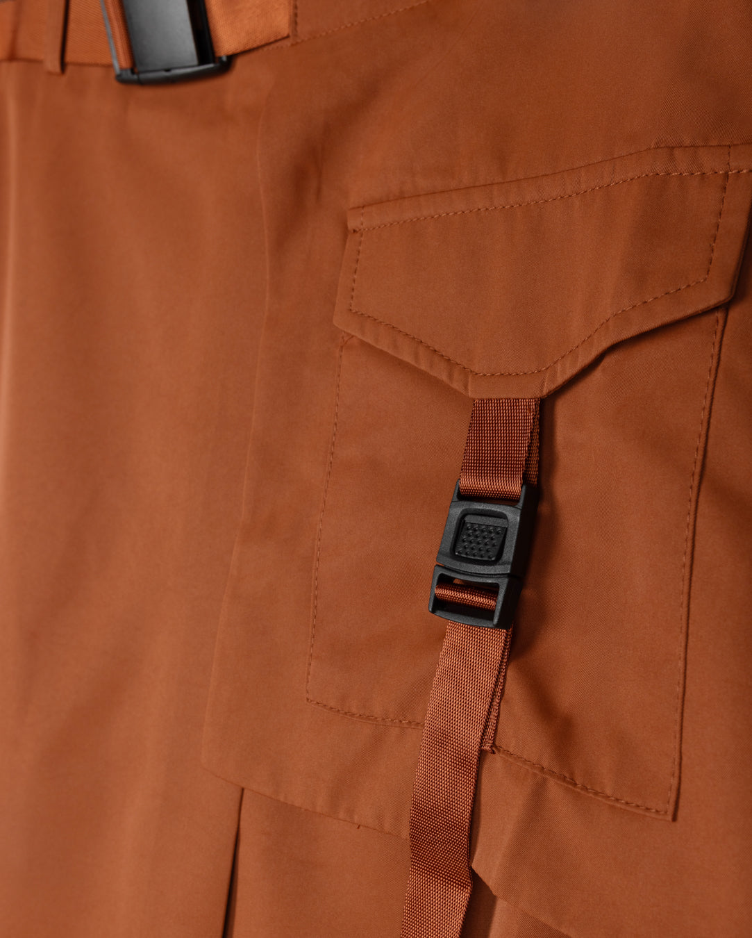 Buckle Nylon Skirt