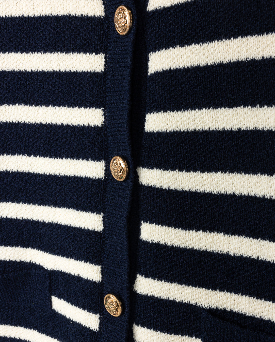 Knit Boucle Stripe Cardigan