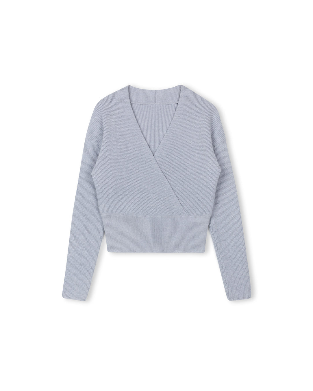 Ribbed Cross Over Knit Top
