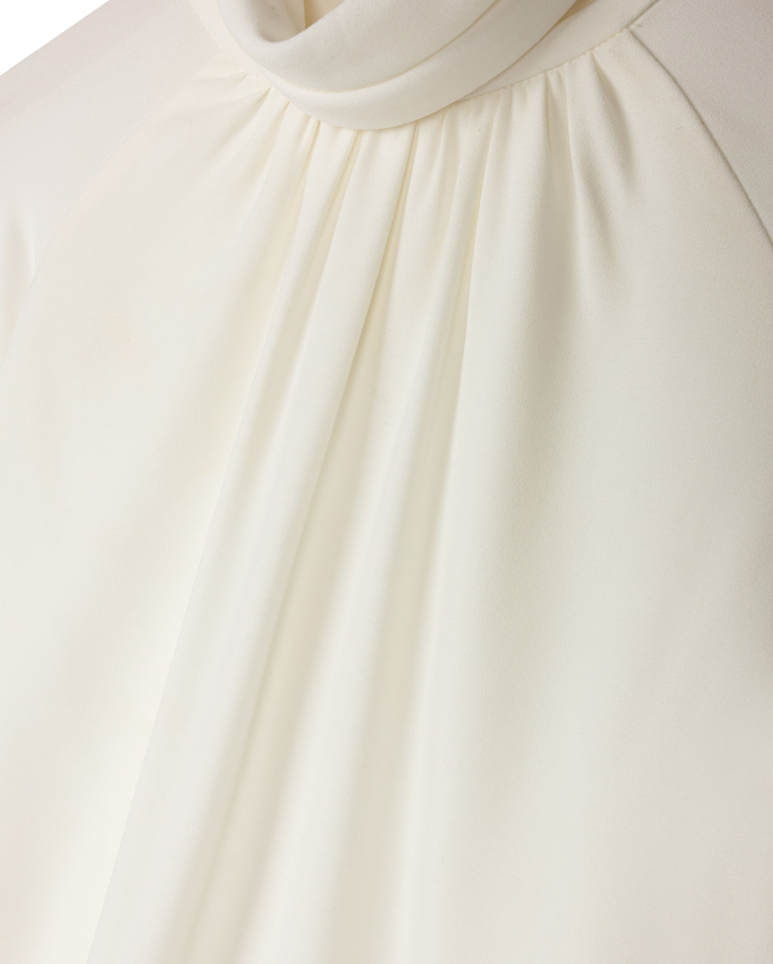 Silk Drape Neckline Blouse