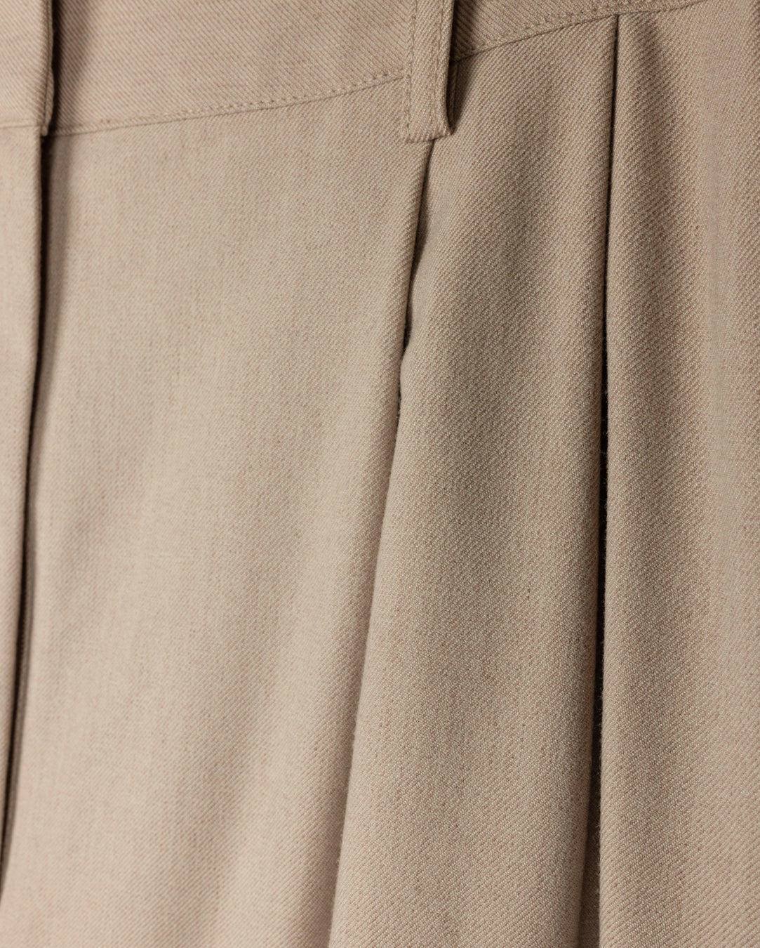 Wool Pleat Maxi Skirt