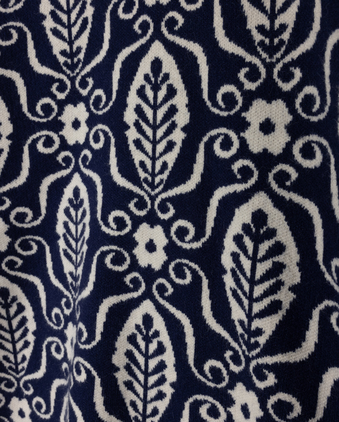 Knit Printed Trimmed Cardigan