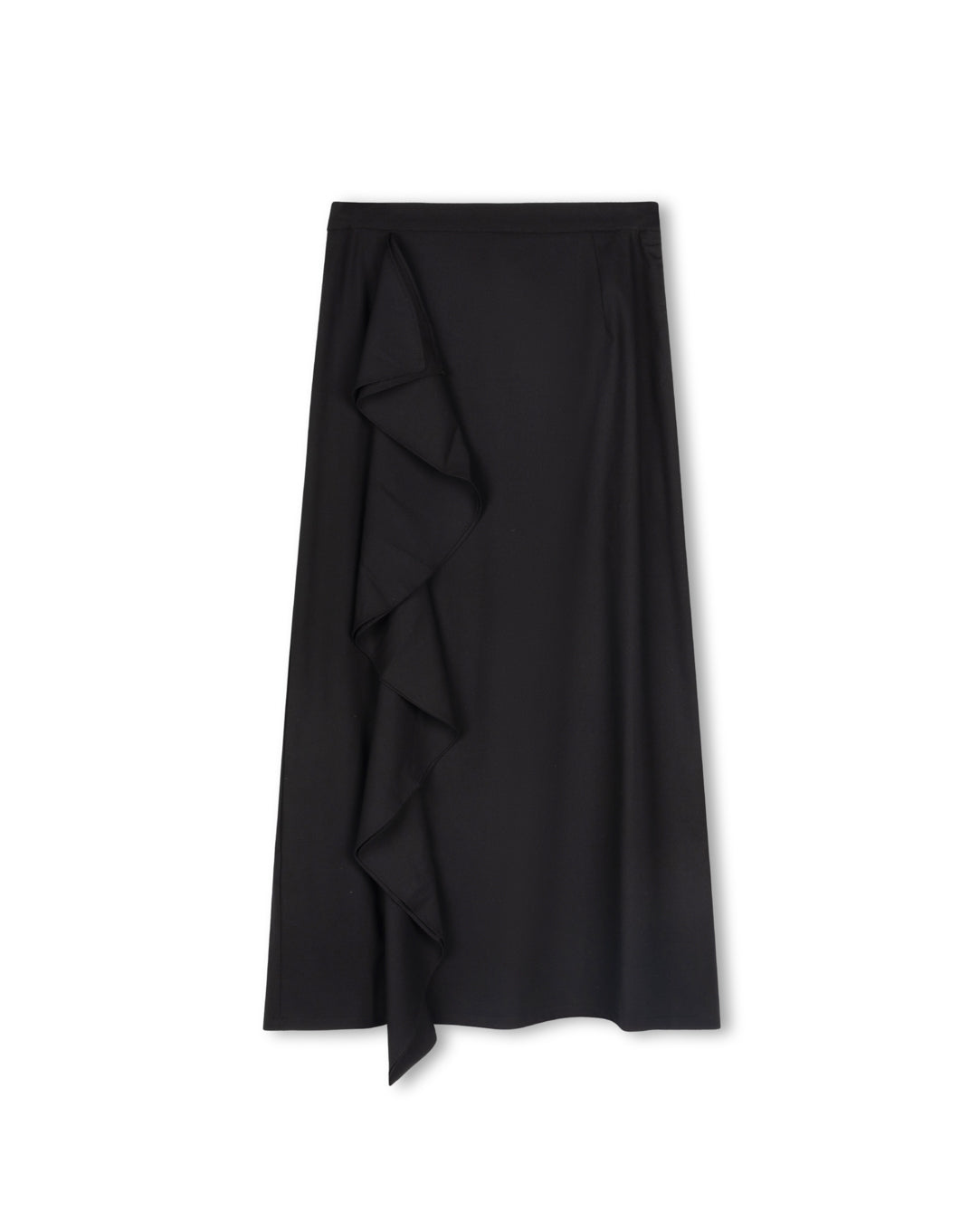 Leroi Wool Side Ruffle Skirt