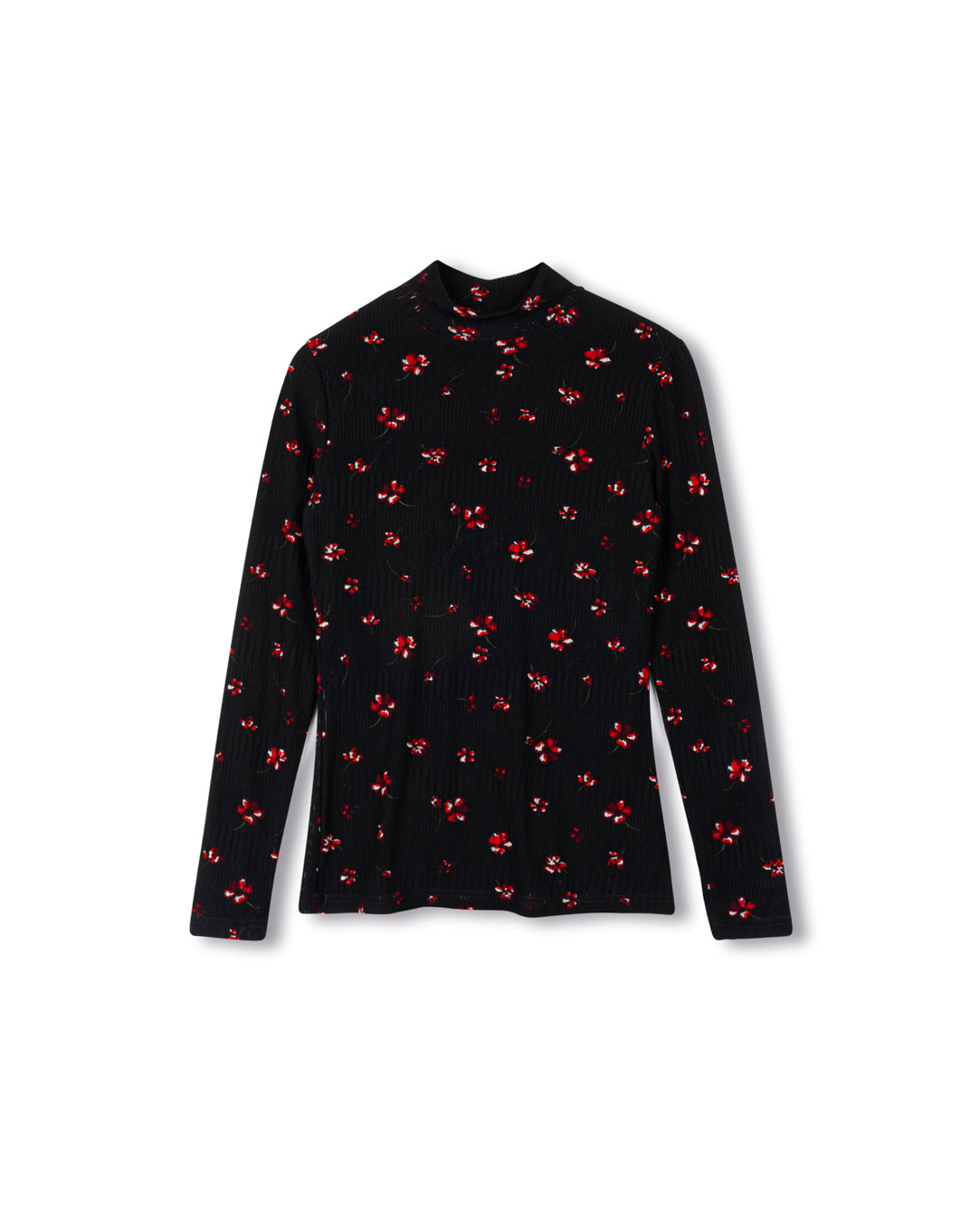 Wichman Flower Print Turtleneck