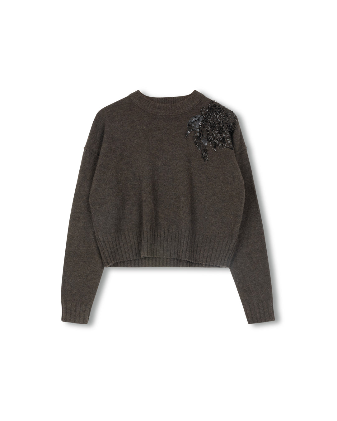 Beaded Crewneck Sweater