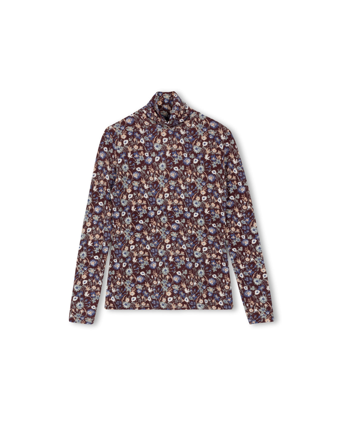 Floral Mock Neck