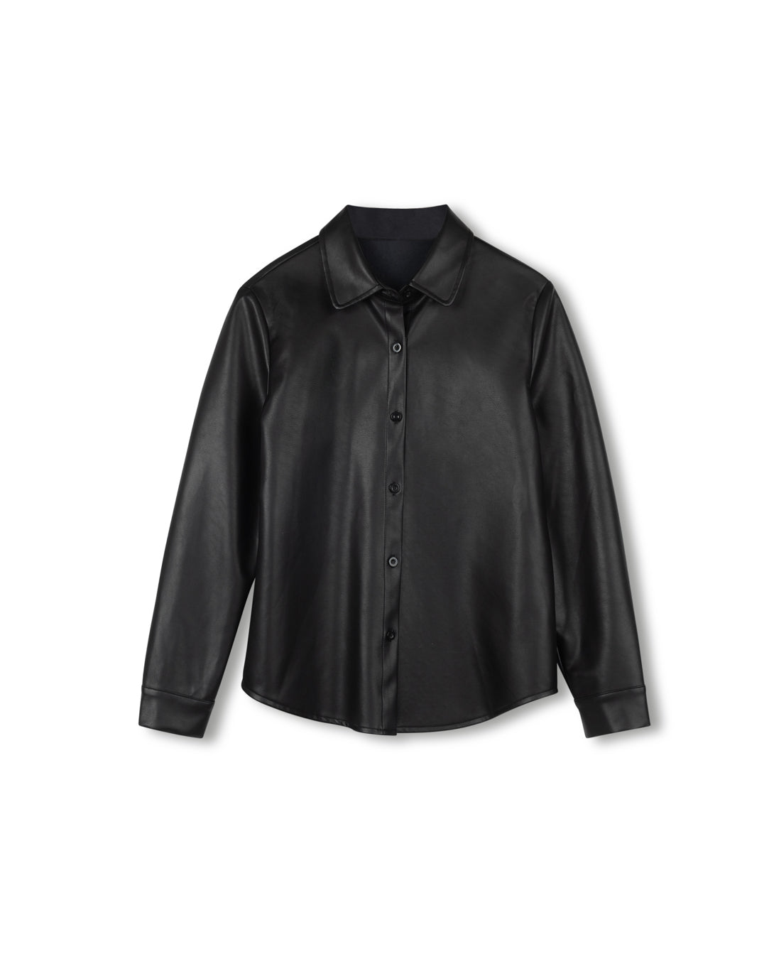 Alhama Leather Button Down Shacket