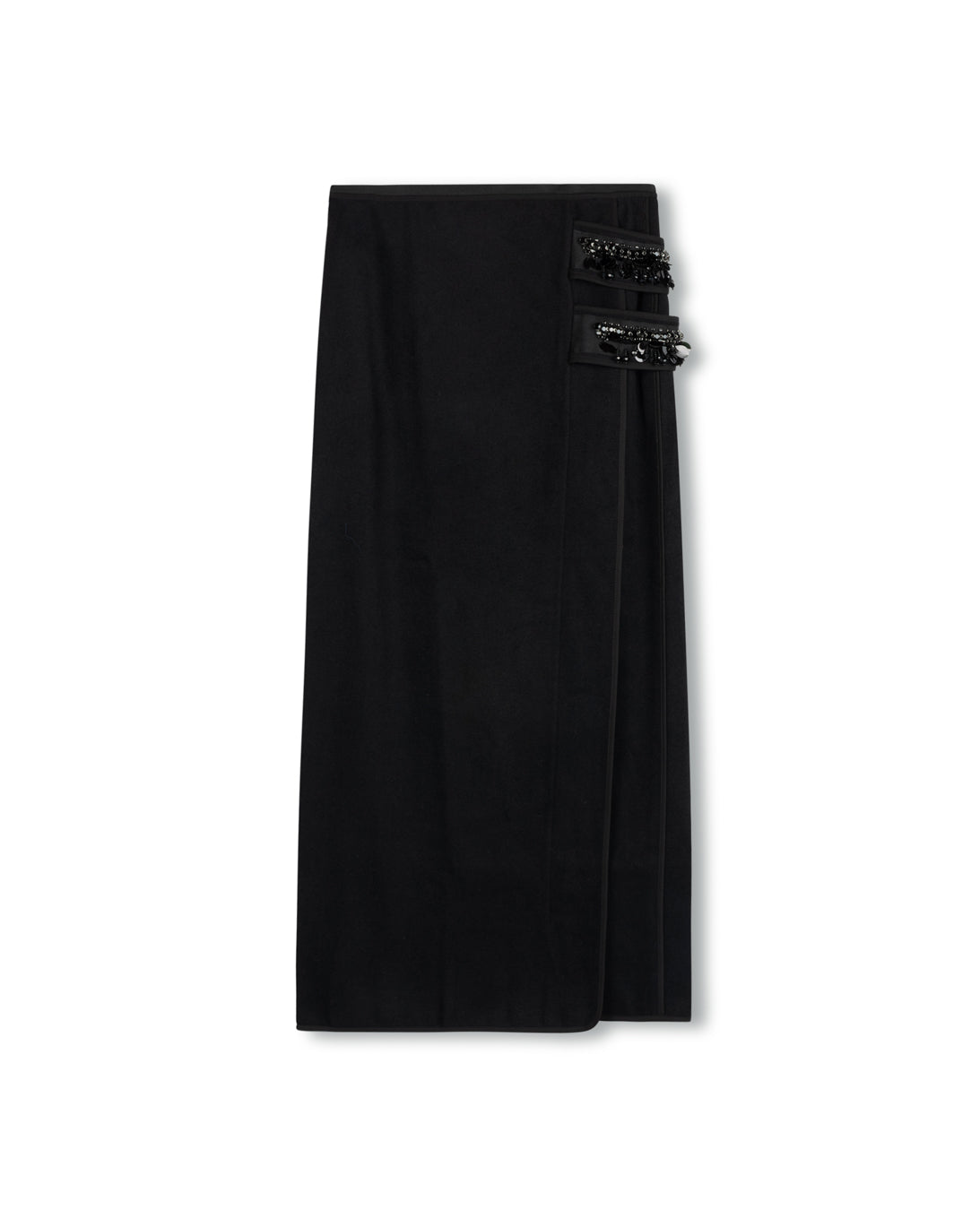 Side Beaded Deatiled Skirt