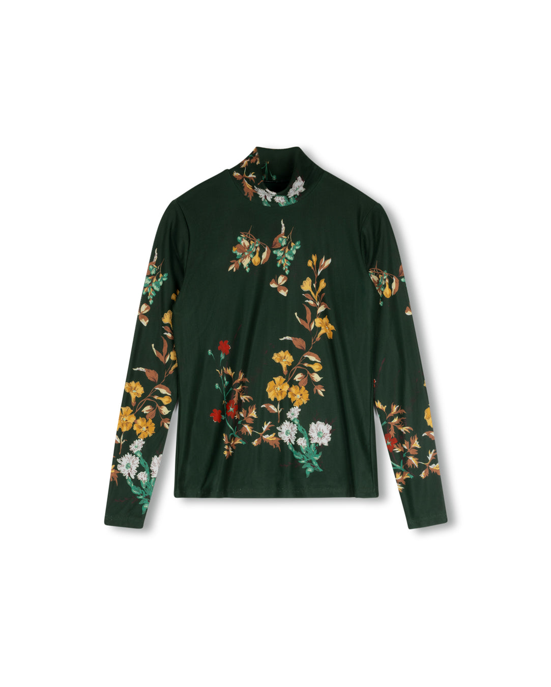 Eloise - Mesh Printed Mock Neck