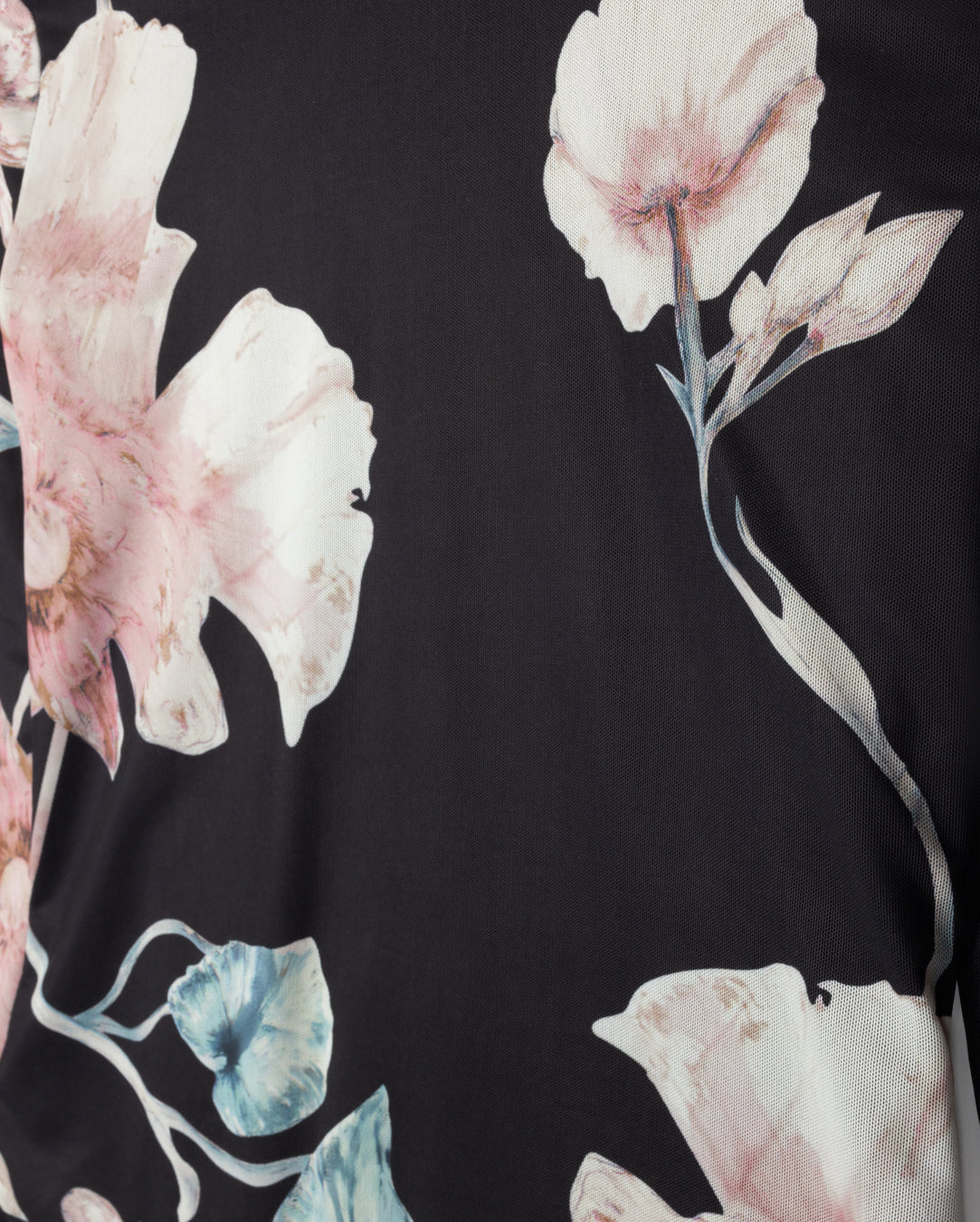 Nowak Printed Mesh Mock Neck