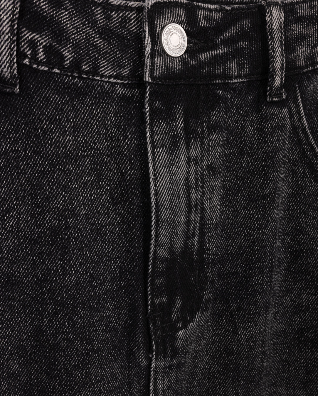 Washed Denim Straight Skirt