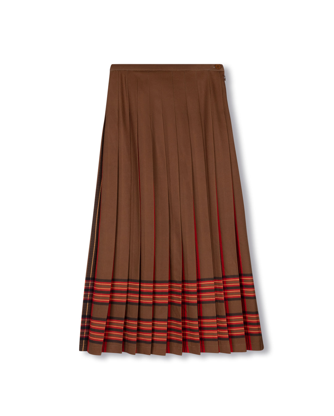Plaid Box Pleat Skirt