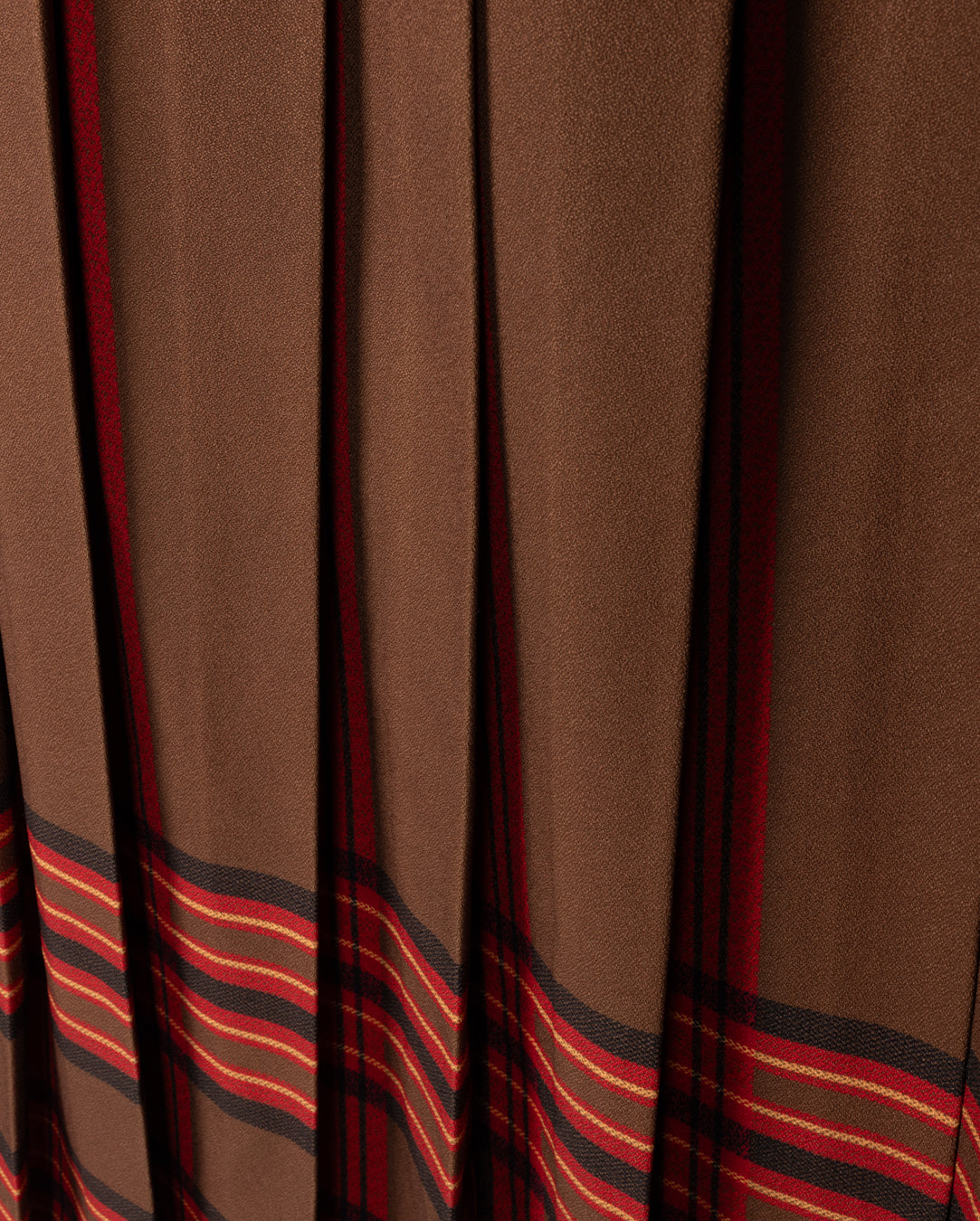Plaid Box Pleat Skirt