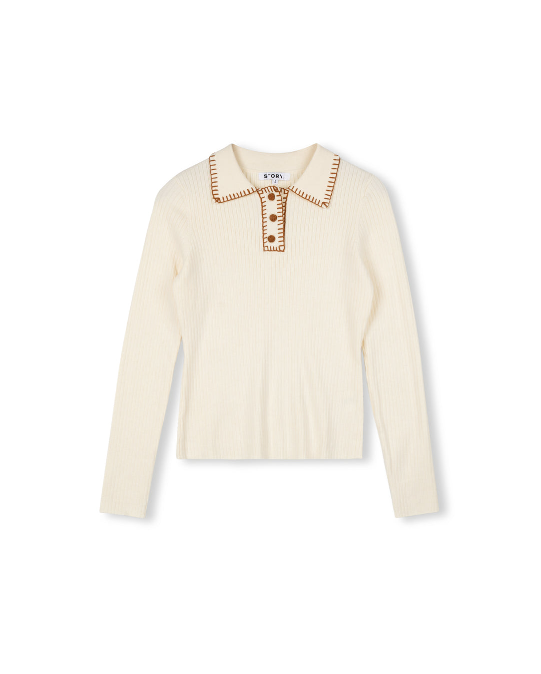 Ribbed Knt Polo