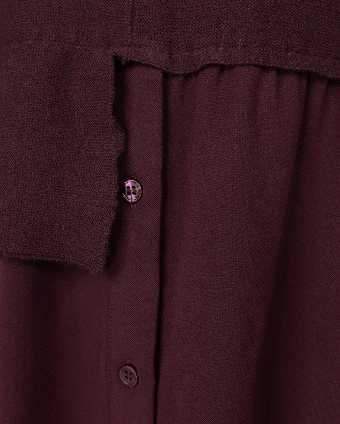 Knit And Silk Shirt Dress