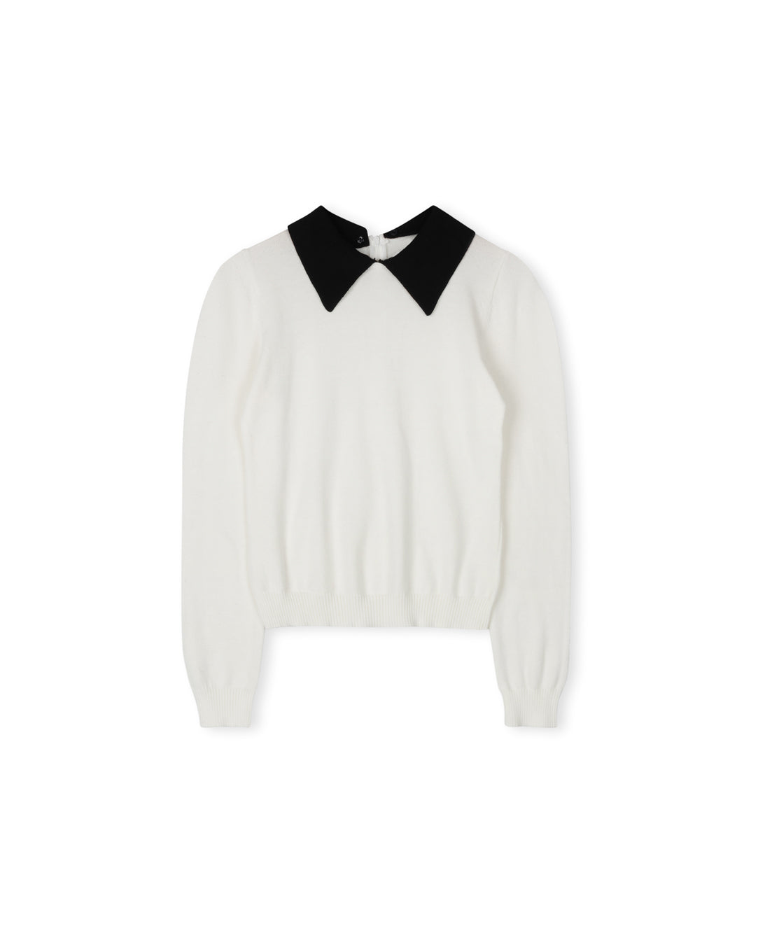 Silk Knit Collar Top
