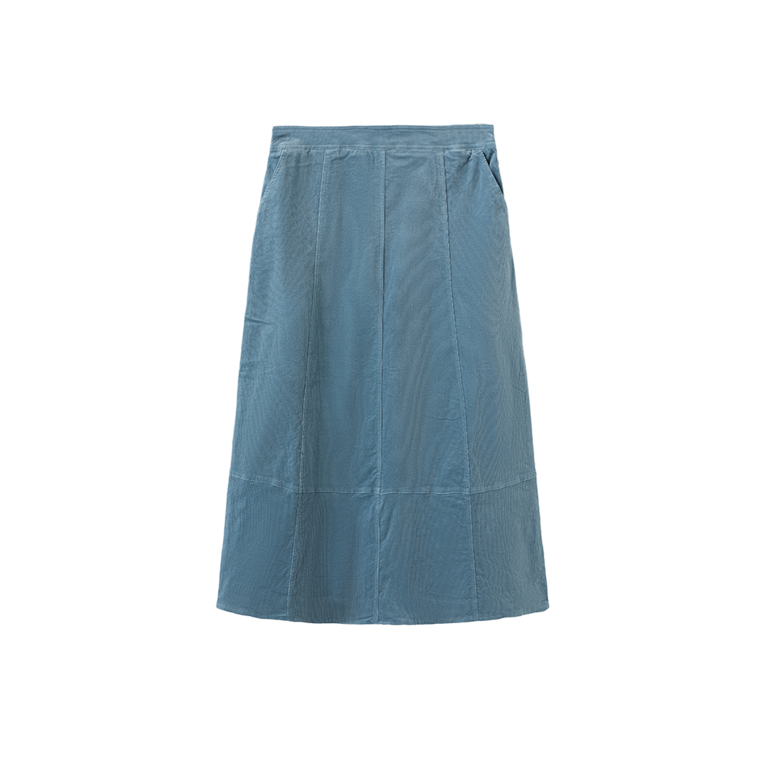 Corduroy Seam Midi Skirt