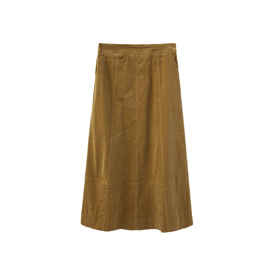 Corduroy Seam Midi Skirt