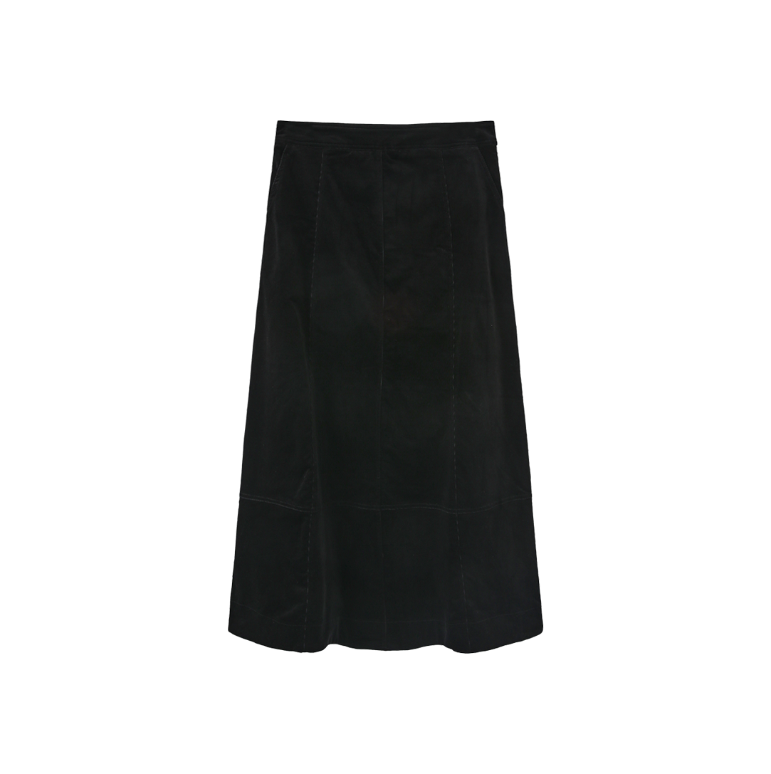 Corduroy Seam Midi Skirt
