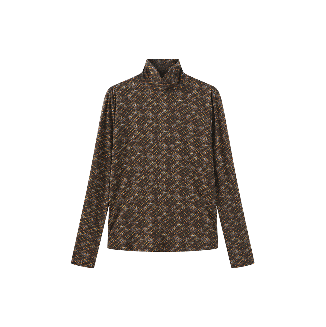 Silo Printed Turtleneck
