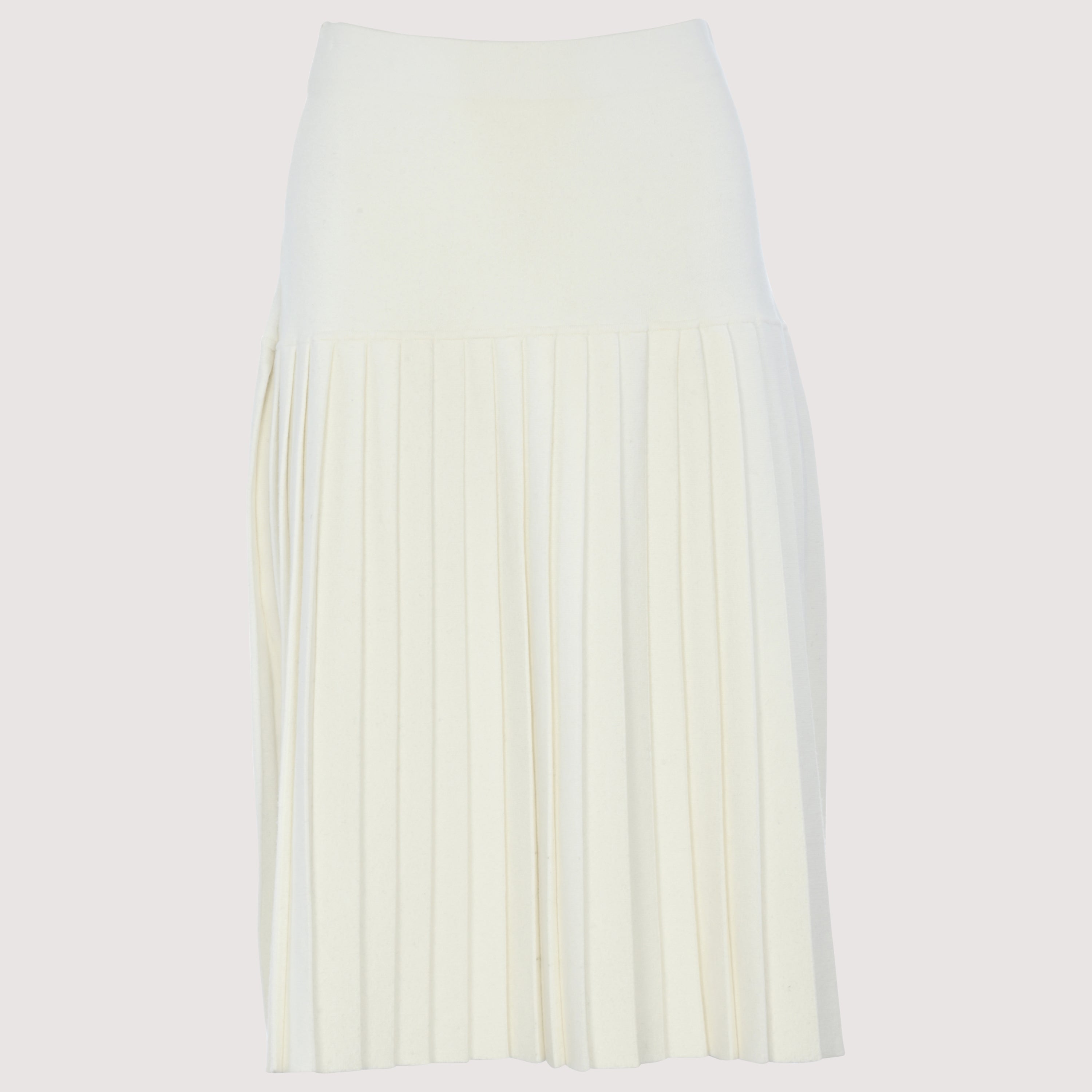 Drop Waist Parallel Pleated Knit Skirt