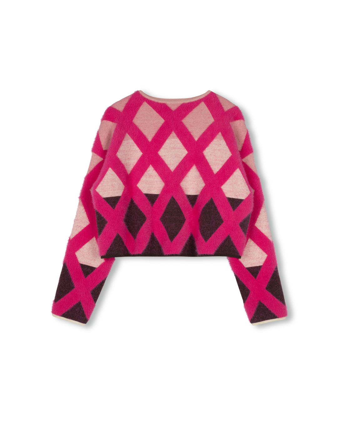 Color Block Diamond Seam Sweater