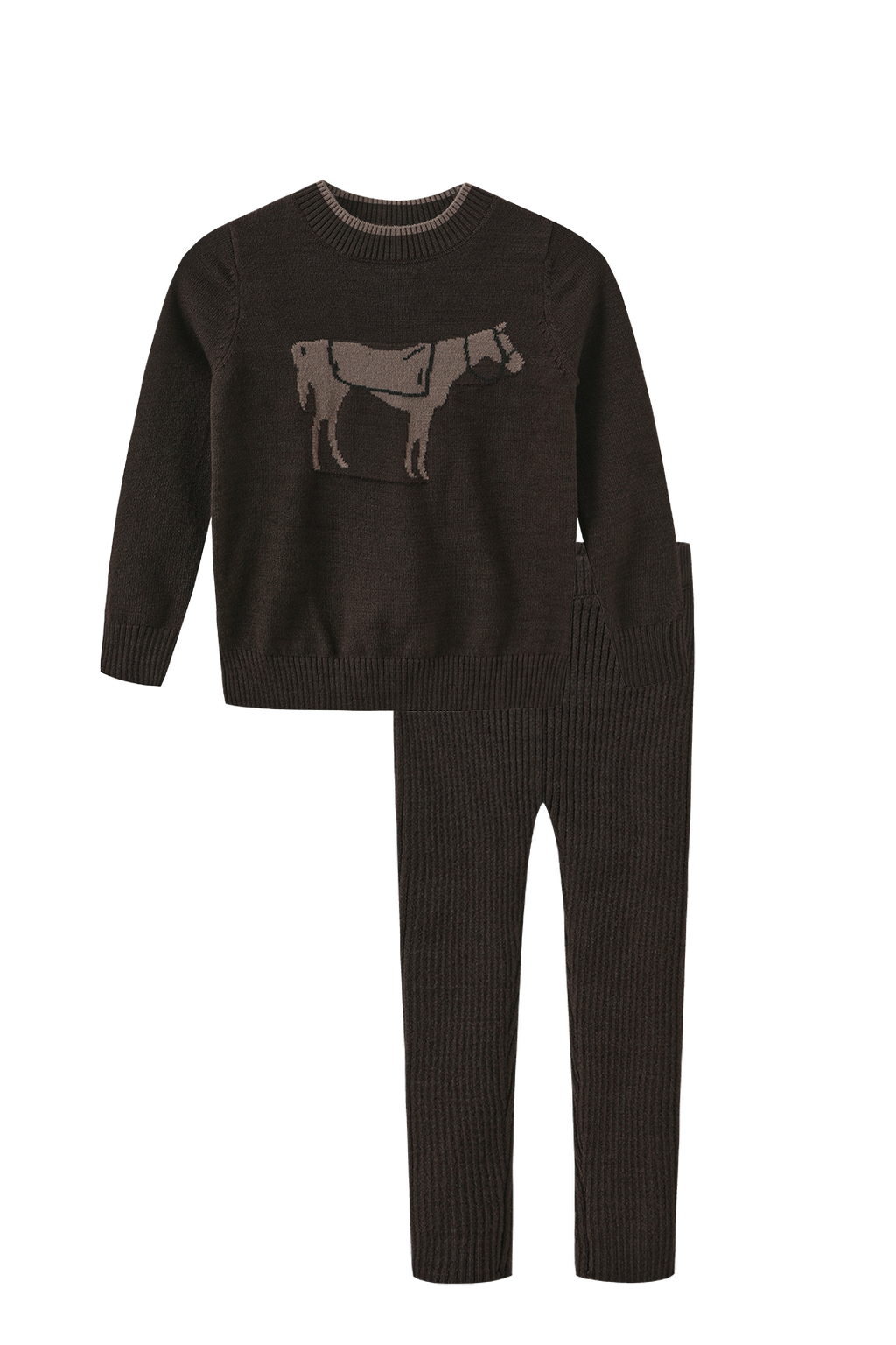 Horse Detail Knit Sweater Set