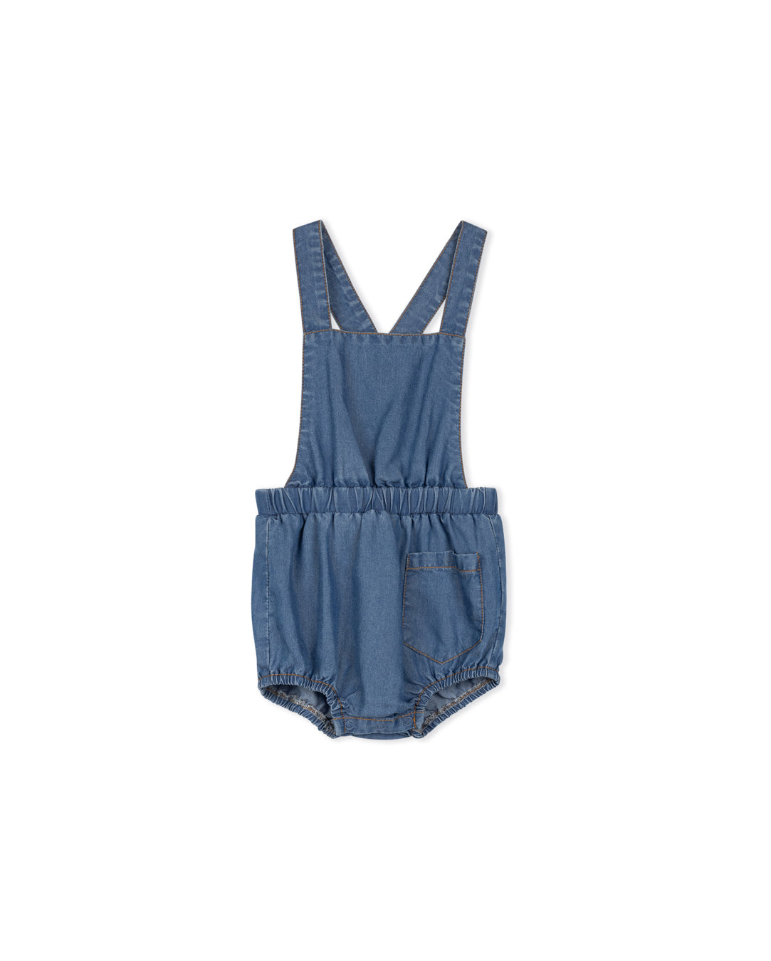 Cedar - Thin Denim Rust Stitching Romper