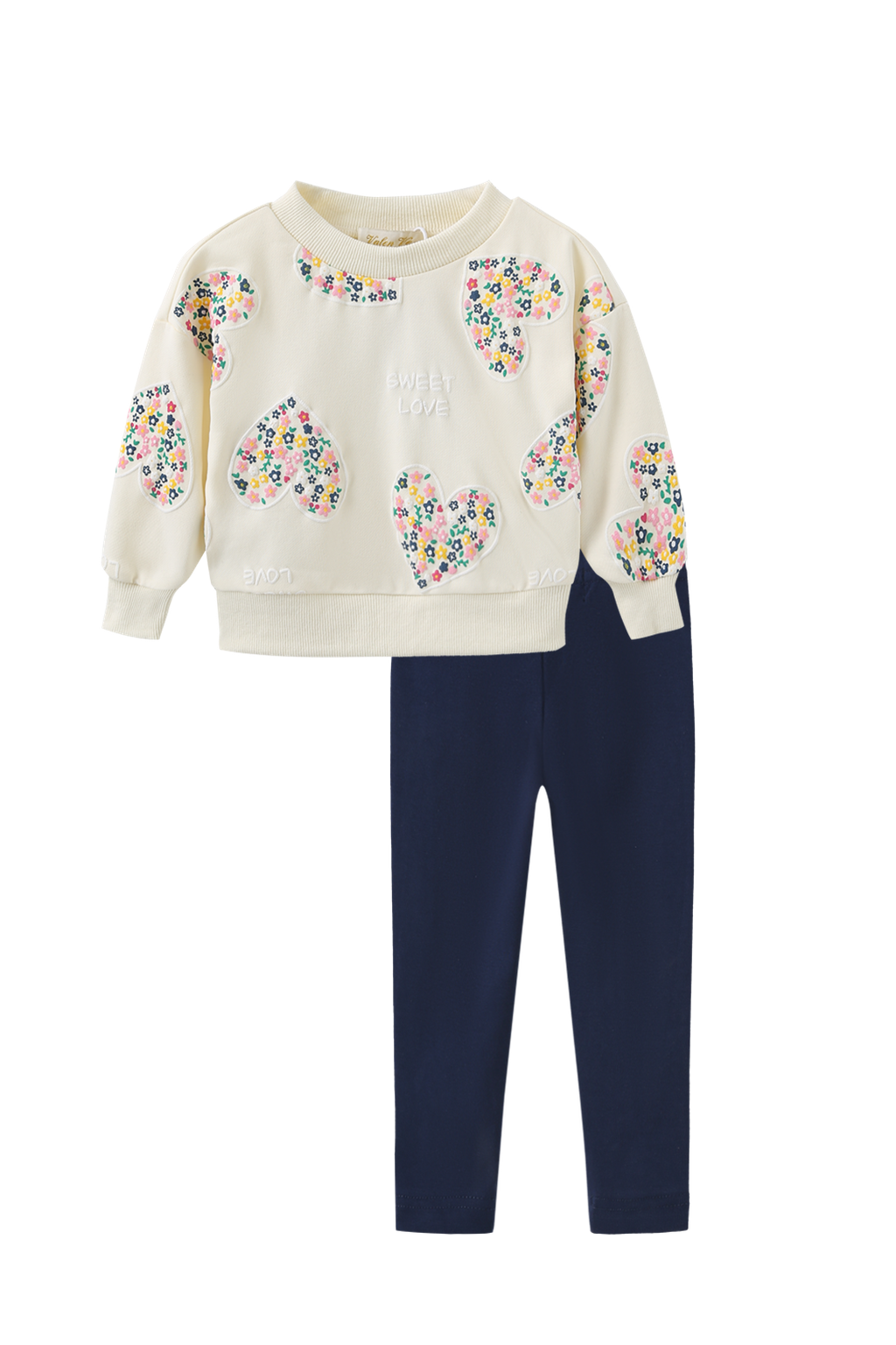 Love Heart Sweashirt Set