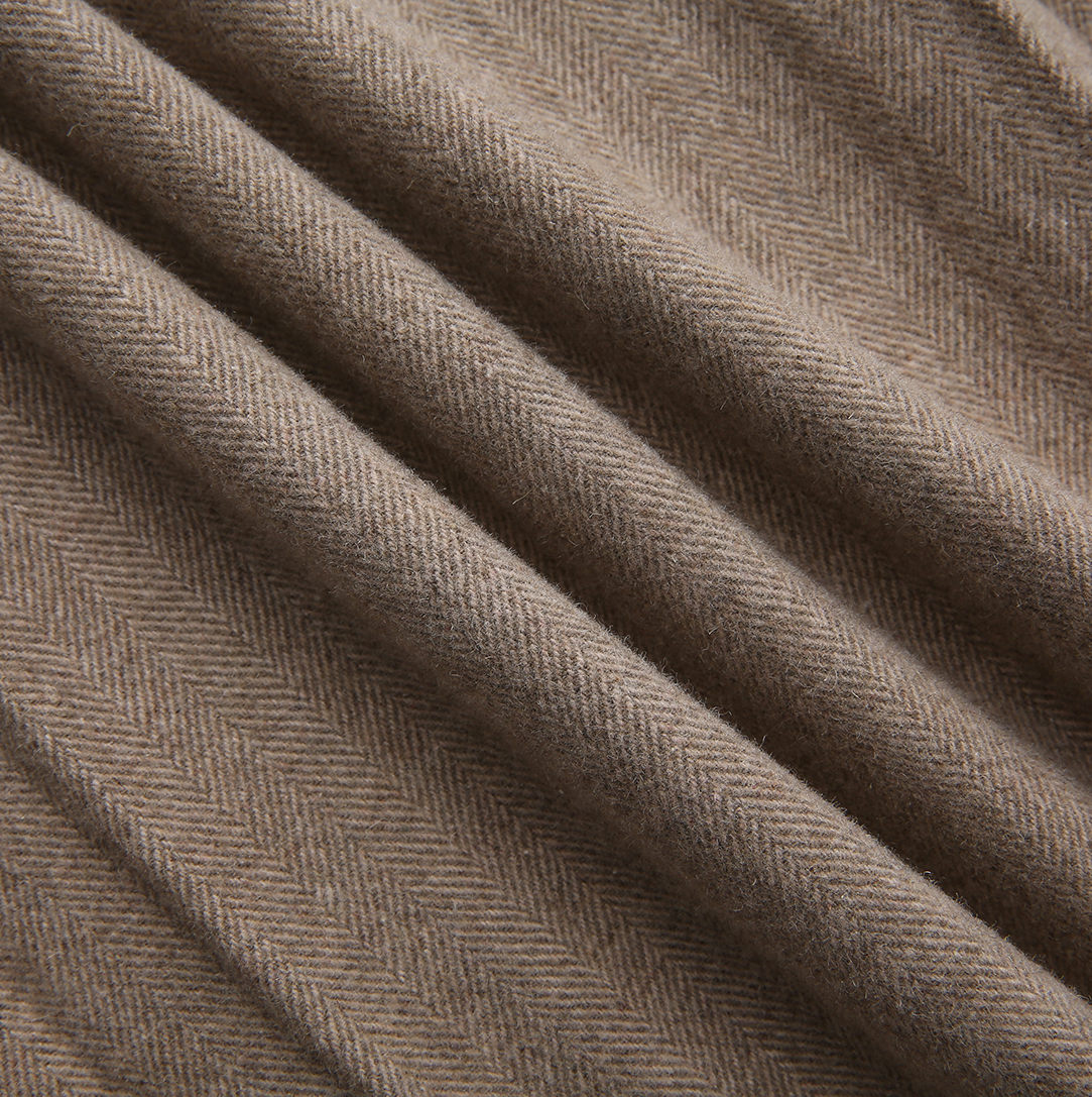 Wool Side Pleated Skirt