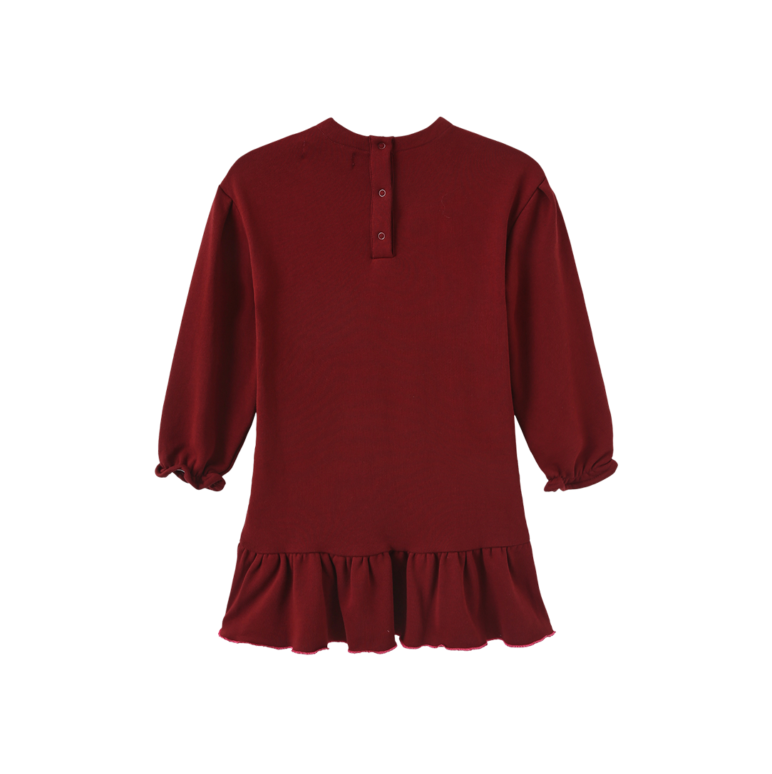 Half Stitched Heart Sweatshirt Dress