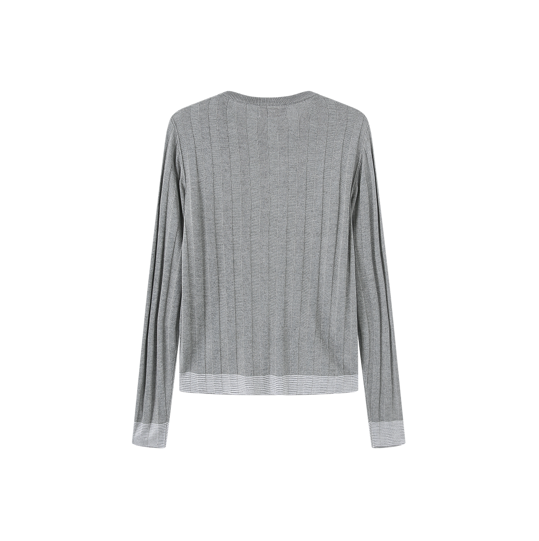 Flat Ribbed Cuff Cardigan