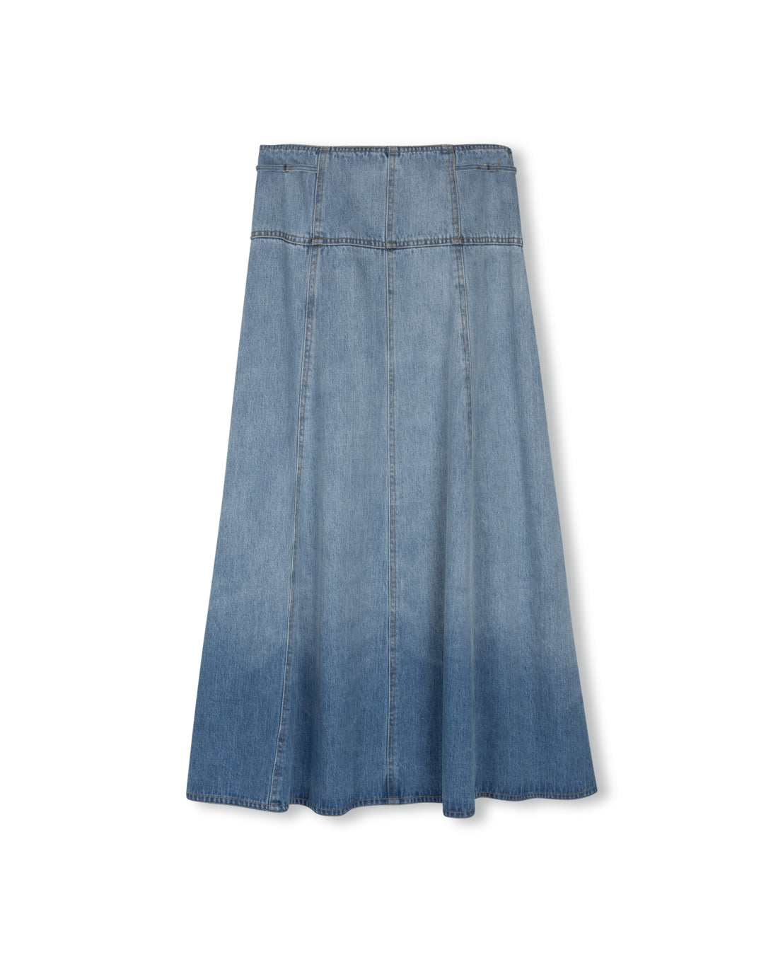 Yoke Panel Denim Skirt - Junees