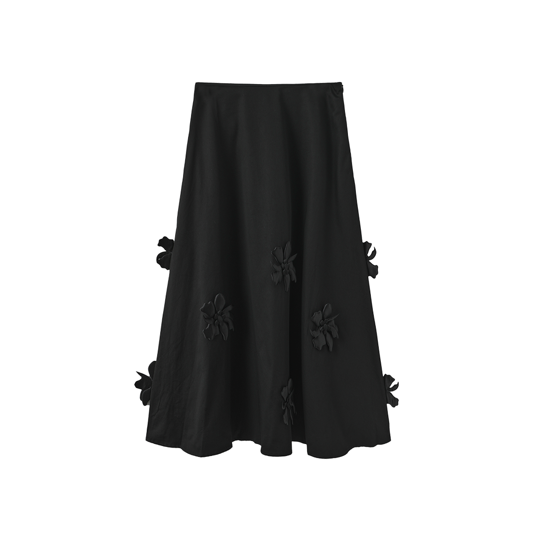 Applique Poplin Skirt