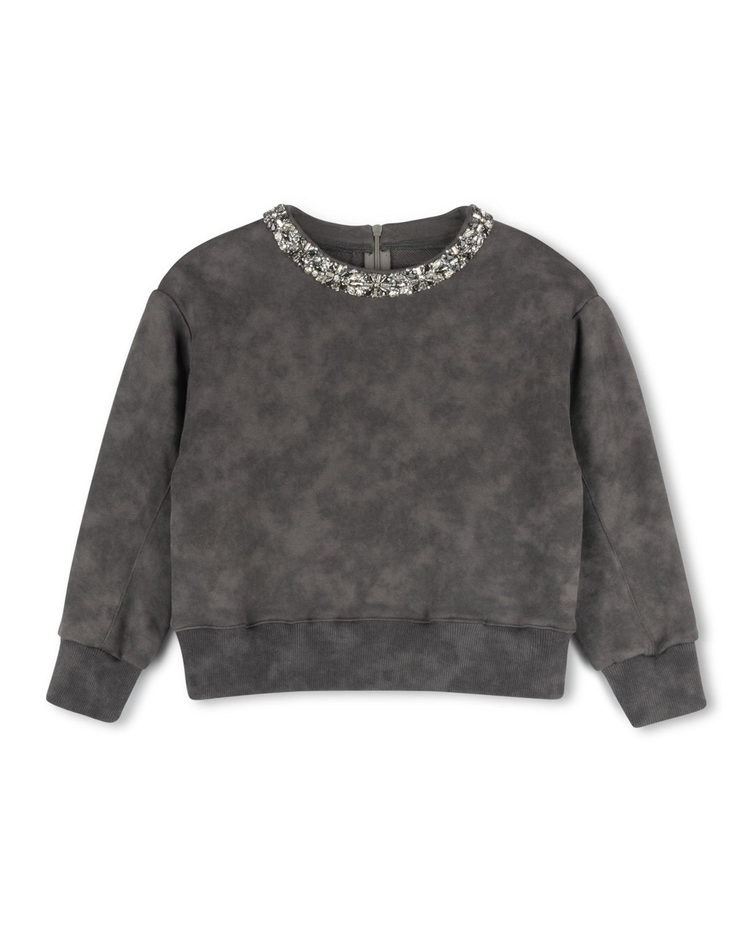 Mineral Wash Embellishment Sweatshirt C-22030