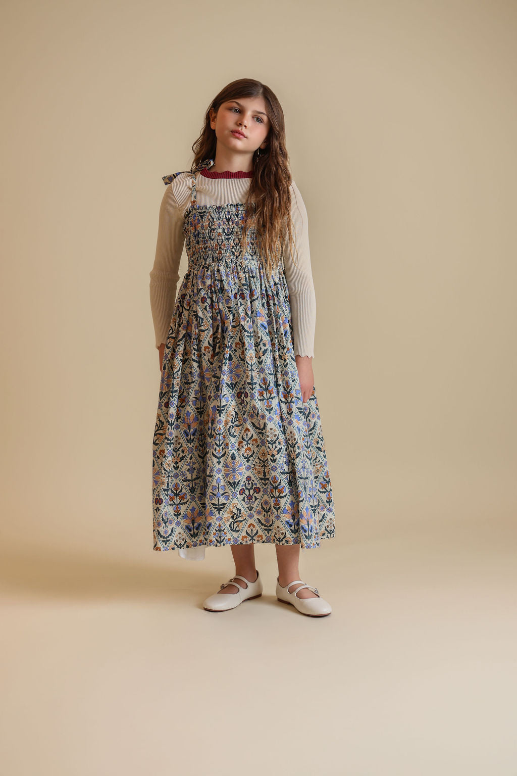 Patchwork Smocked Robe