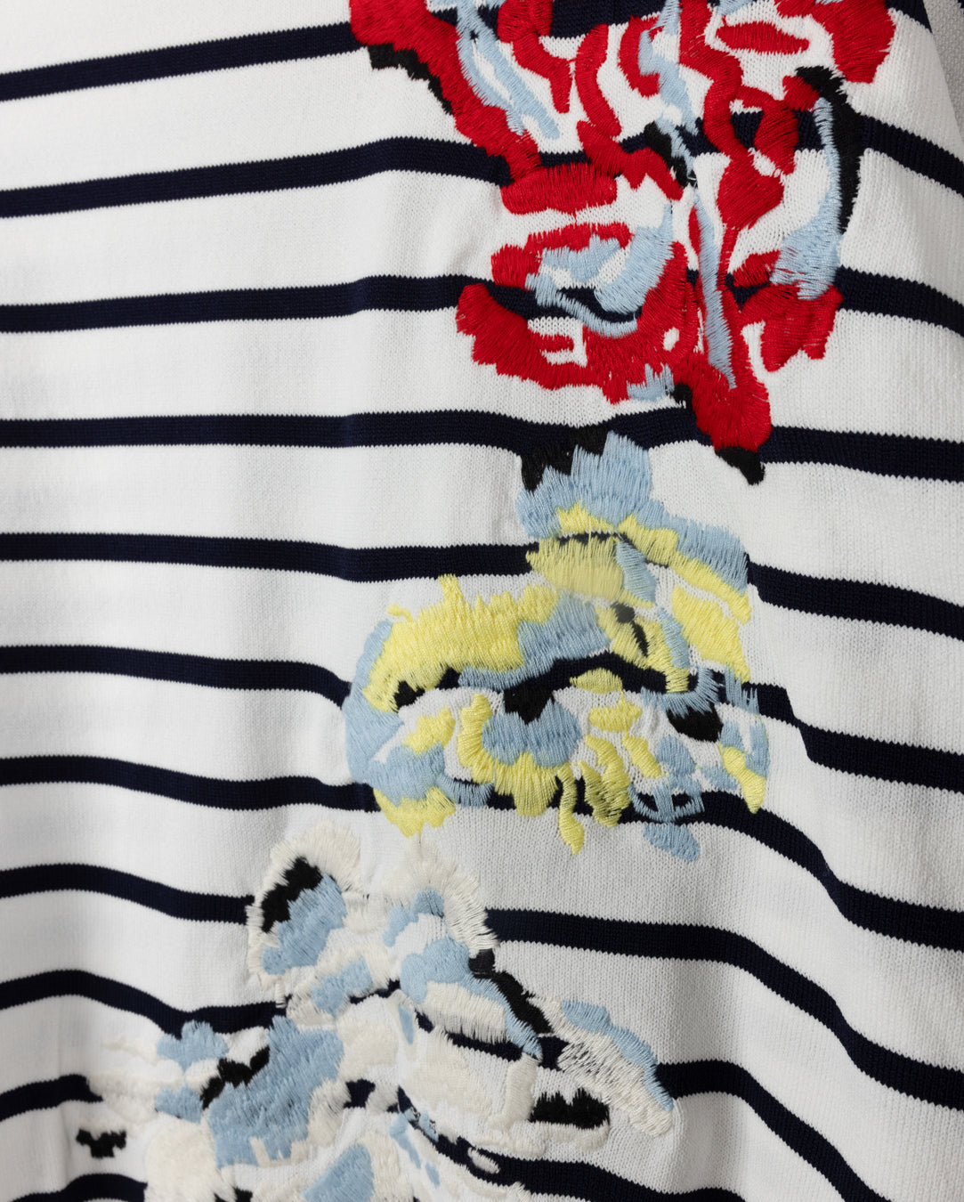 Striped Embroidered Sweater