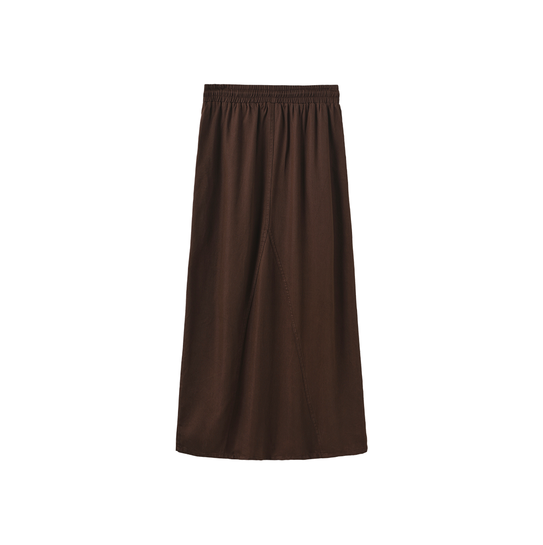 Fade Denim Drawstring Skirt