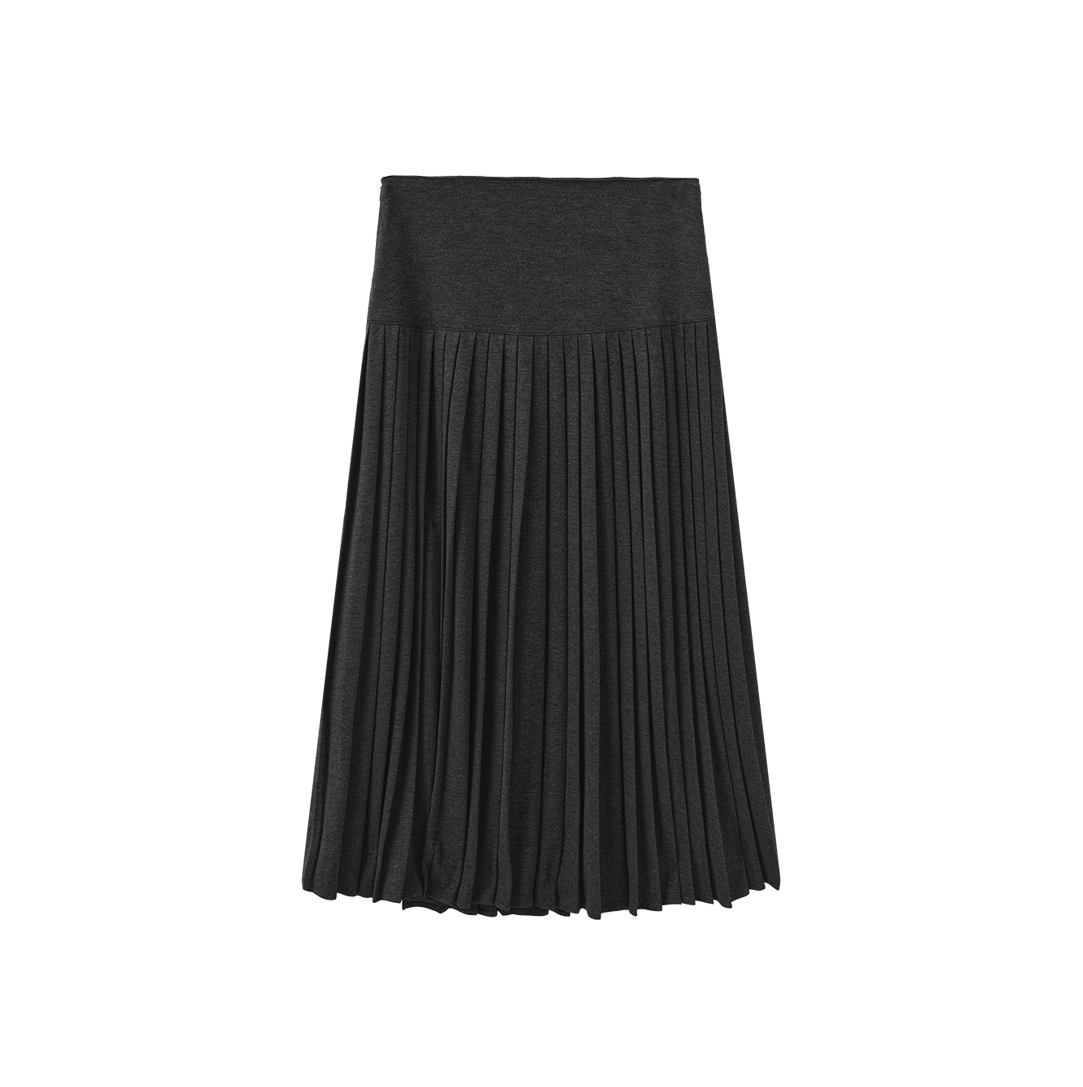 Crepe Pleated Buckle Skirt