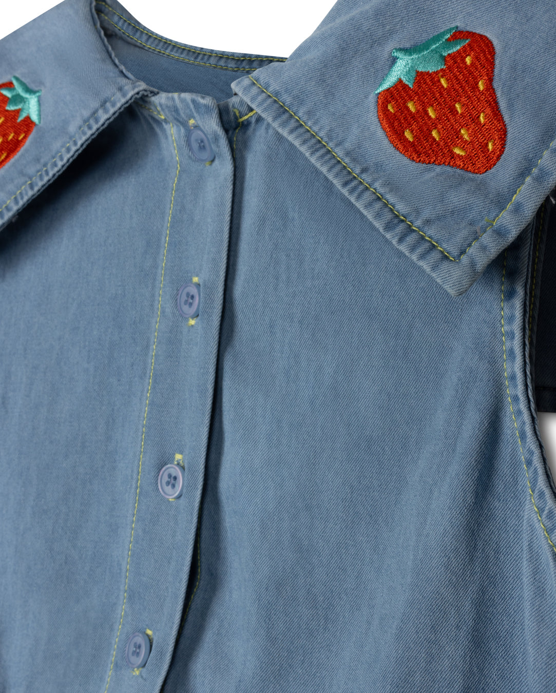 Tate Strawberry Denim Jumper
