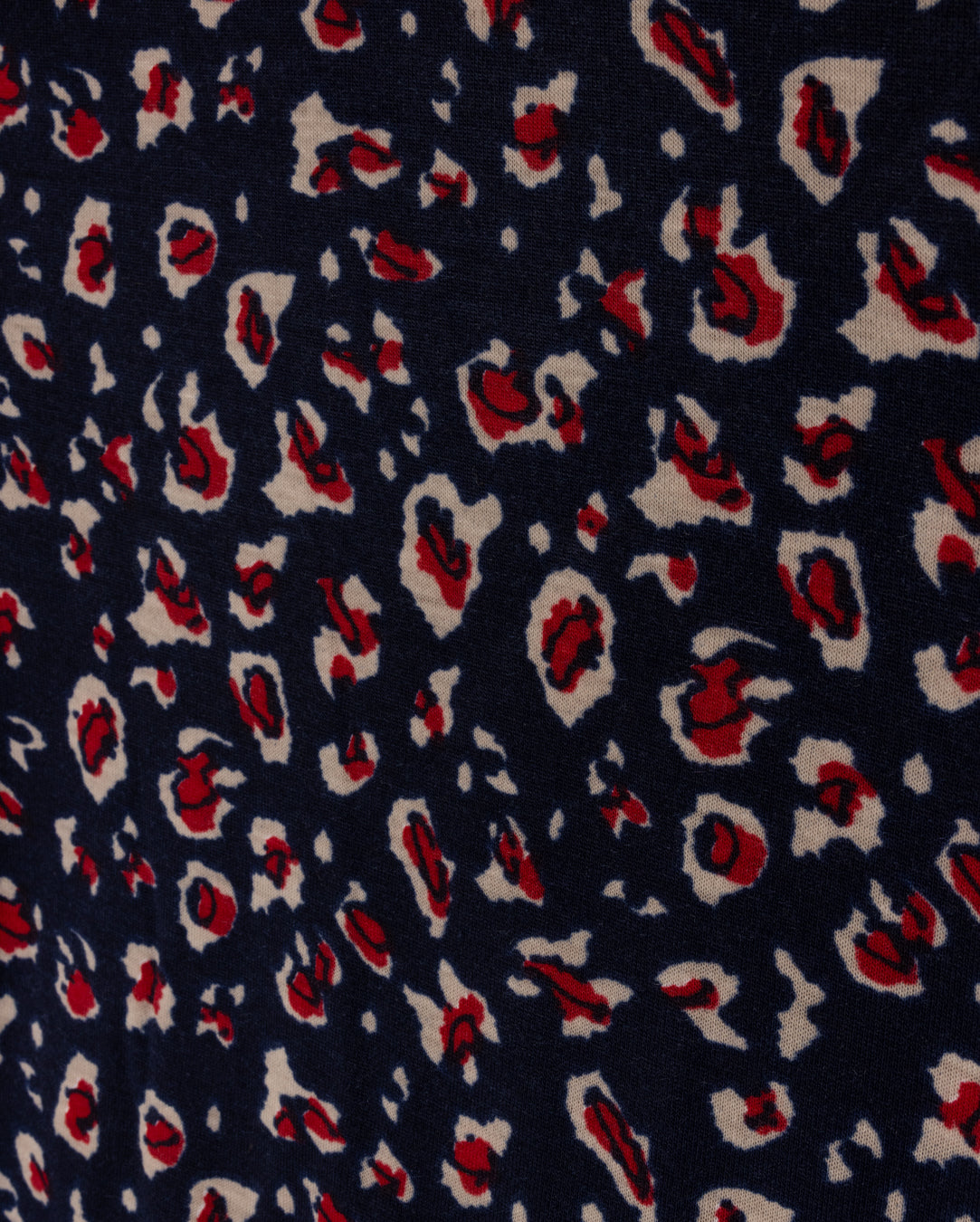 Leopard Printed Fitted Mock Neck C-23338