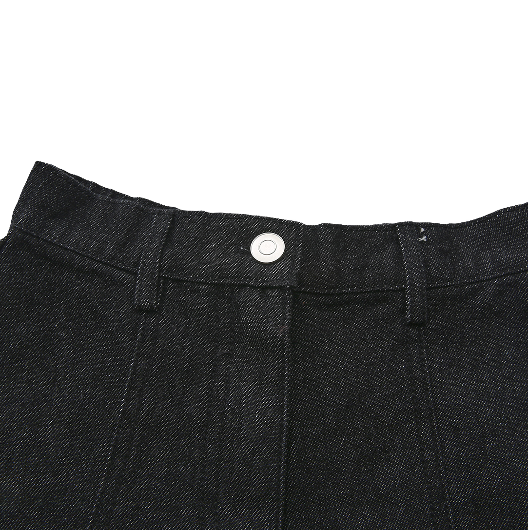 Denim Paneled Skirt