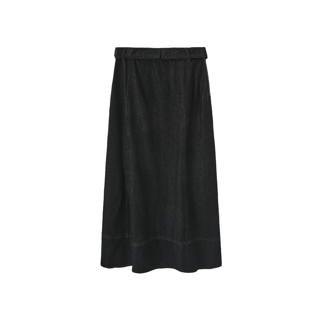 Belted Denim  Stitch Skirt