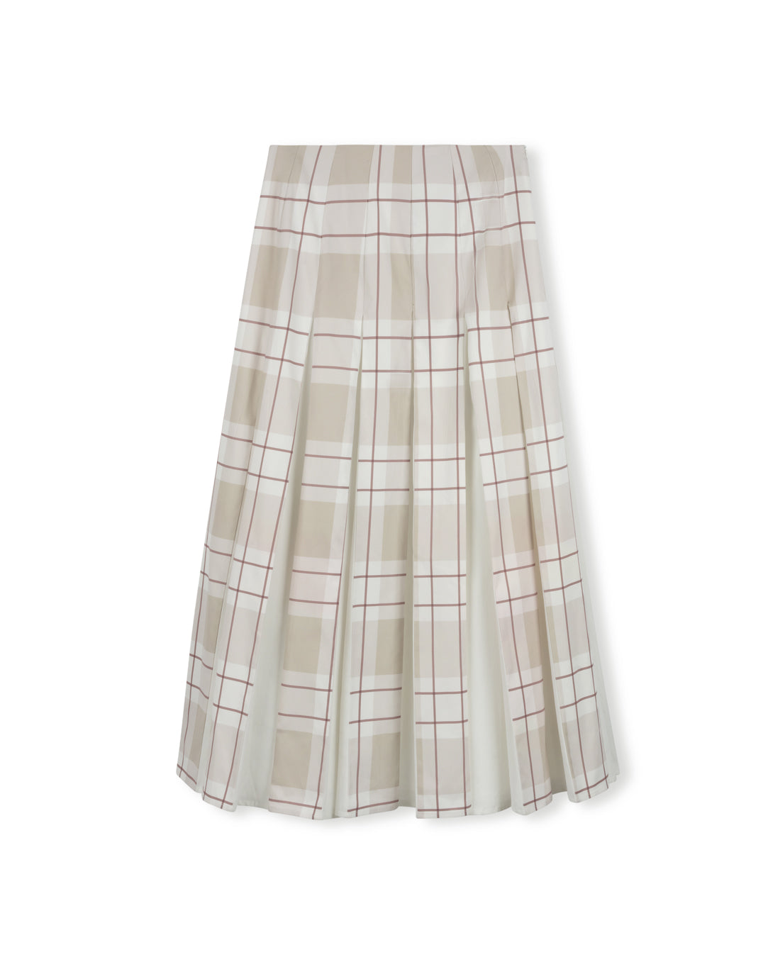 Tal Plaid Invert Pleat Skirt - Junees