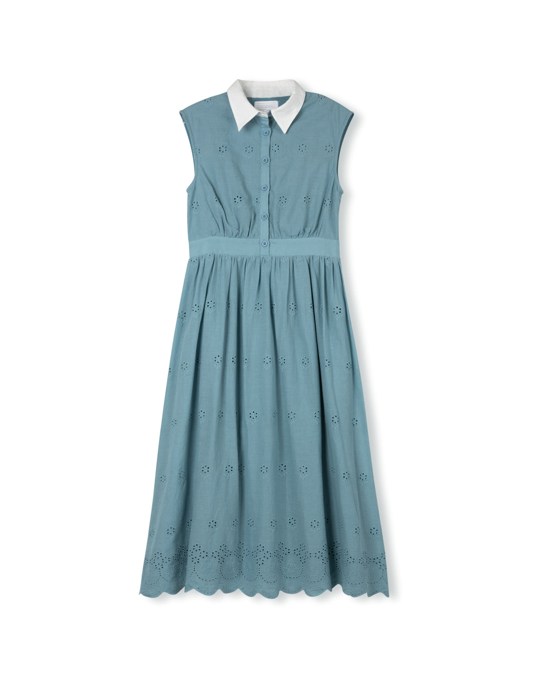 Oliver Eyelet Sleeveless Collared Dress - Junees