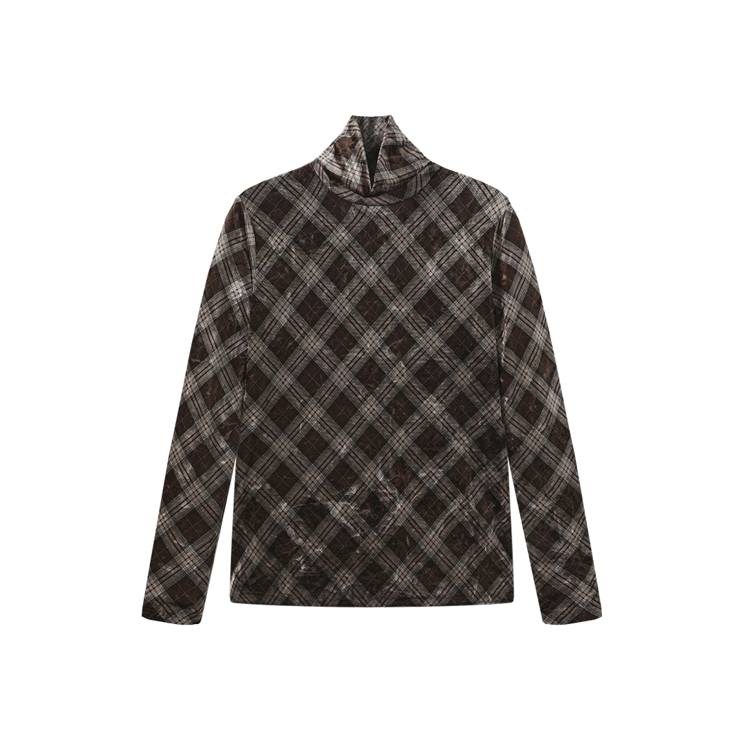 Printed Velvet Turtleneck