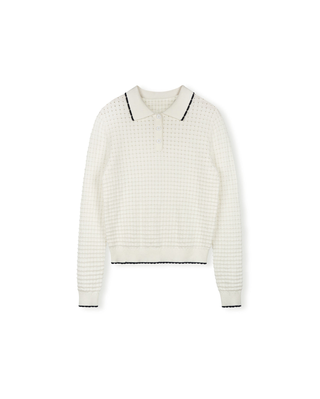 Cotton Waffle Knit Sweater