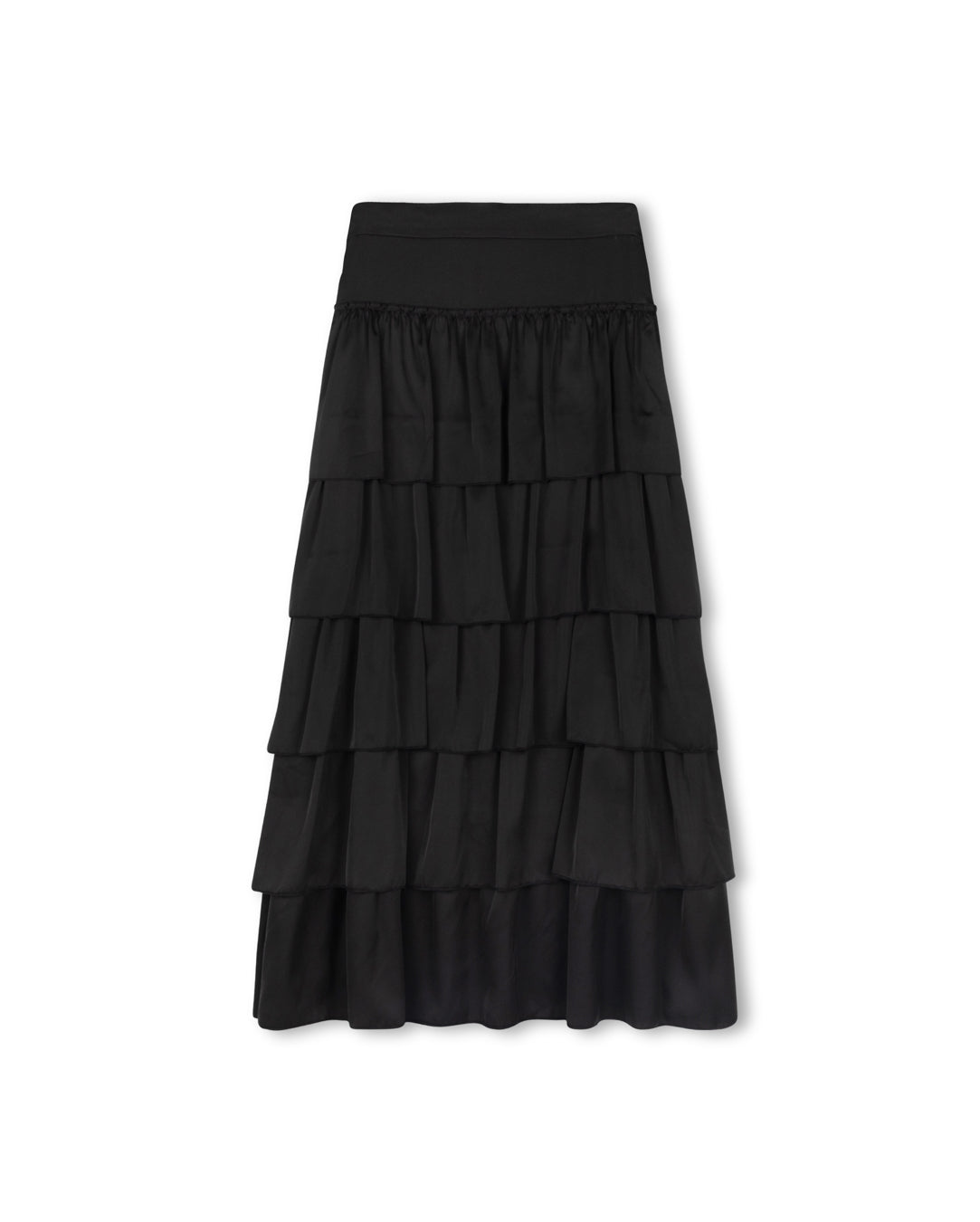 Mixed Print Tiered Skirt