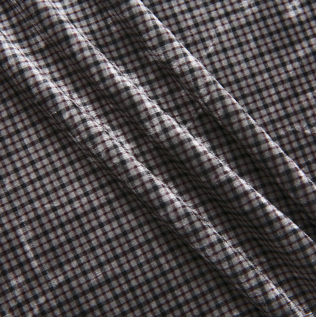 Velor Plaid Turtleneck